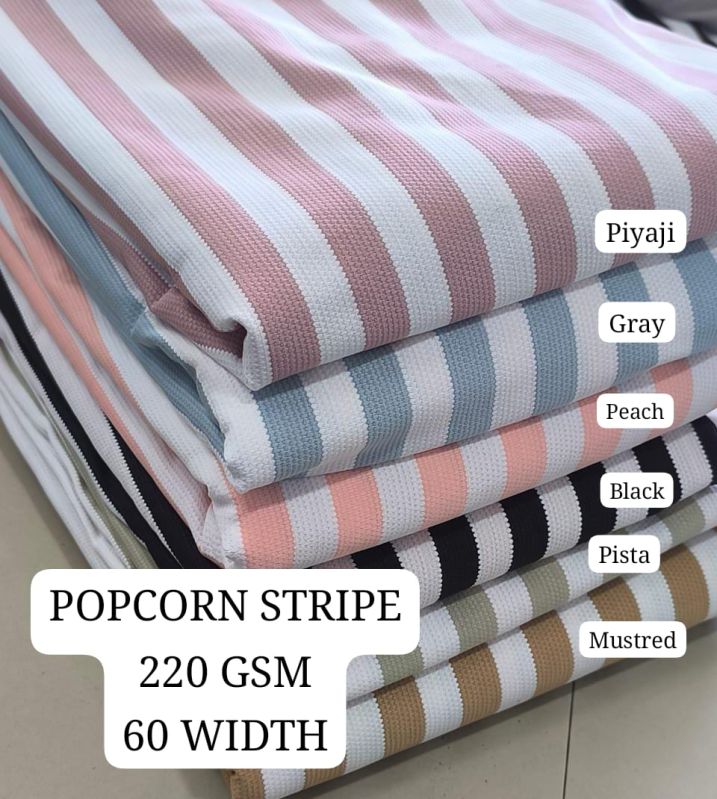 Popcorn Stripe Polyester Lycra Fabric