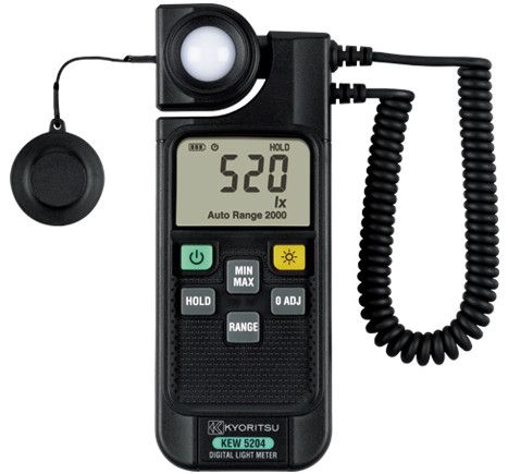 Rugged Plastic Automatic Lux Light Meter, Color : Dark Grey