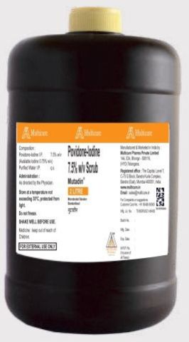 2 Litre Mutadine 7.5% Solution IP, Packaging Type : HDPE Can
