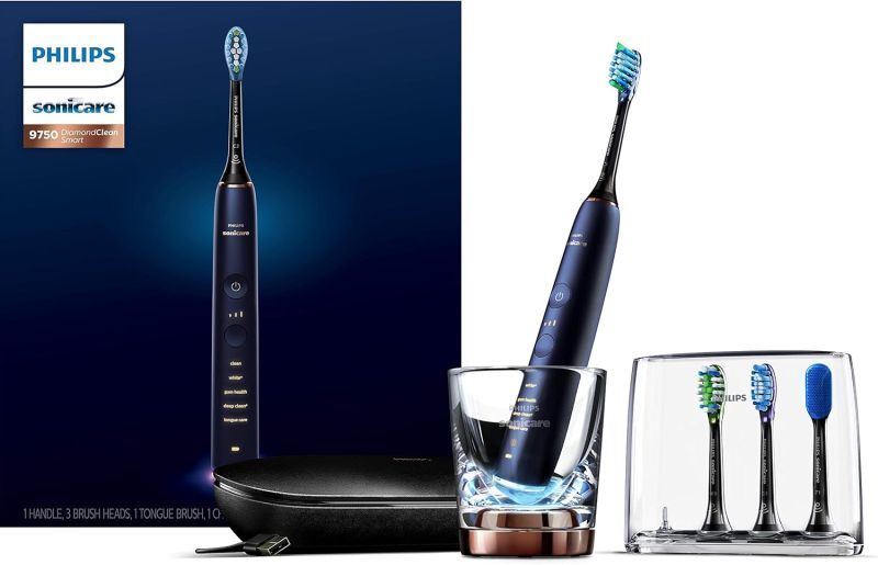 Philips Sonicare Diamondclean Smart 9750 Rechargeable Electric Toothbrush Lunar Blue HX9954/56