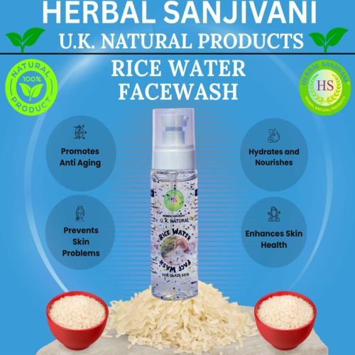 Uk Natural Rice Water Face Wash, Packaging Type : Plastic Bottle