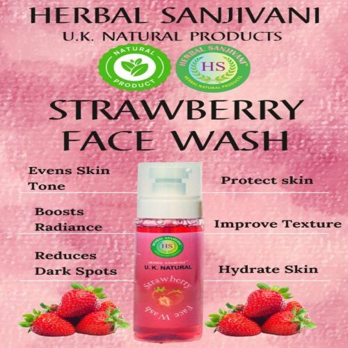 Uk Natural Strawberry Face Wash, Packaging Type : Pink