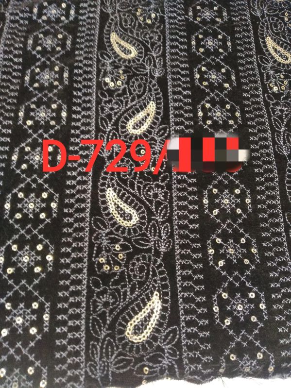 Dn-729 38 Inch Velvet Embroidery Fabric