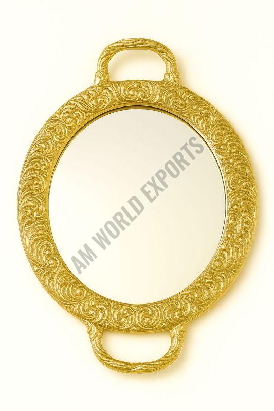 Golden Ornate Circular Tray