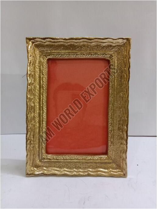 Golden Textured Rectangular Aluminium Photo Frame