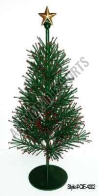 Iron Green Wire Christmas Tree with Berries, Color : Red, Gold