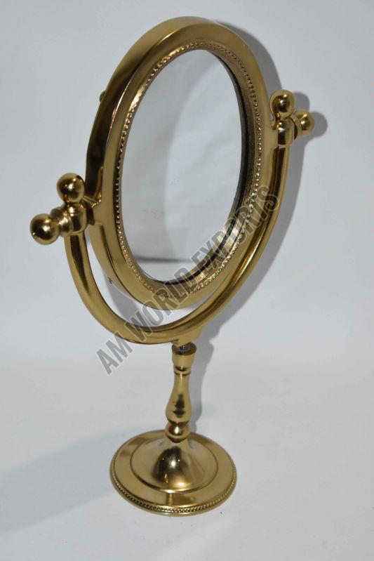 Ornate Golden Round Vanity Mirror