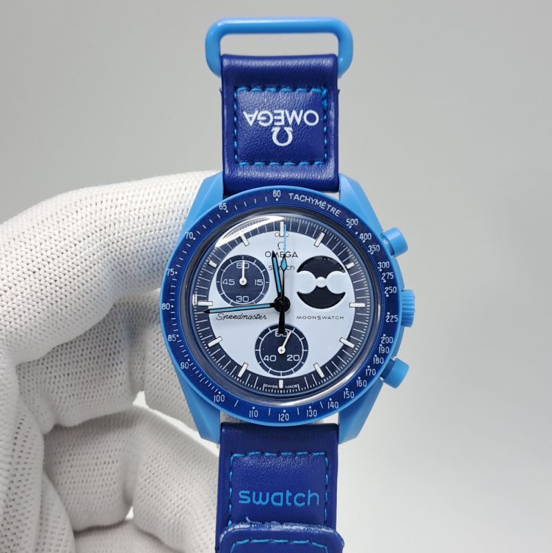 Omega Speedmaster Swatch Moonswatch Mission On Earth Chronograph Swiss Watch