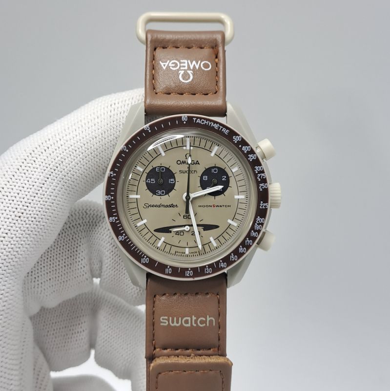 Omega Speedmaster Swatch Moonswatch Mission To Saturn Chronograph Swiss Watch