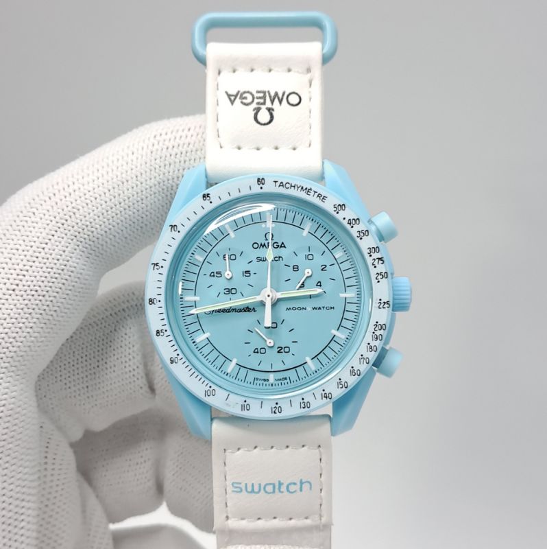 Omega Speedmaster Swatch Moonswatch Mission to Uranus Chronograph Swiss Watch