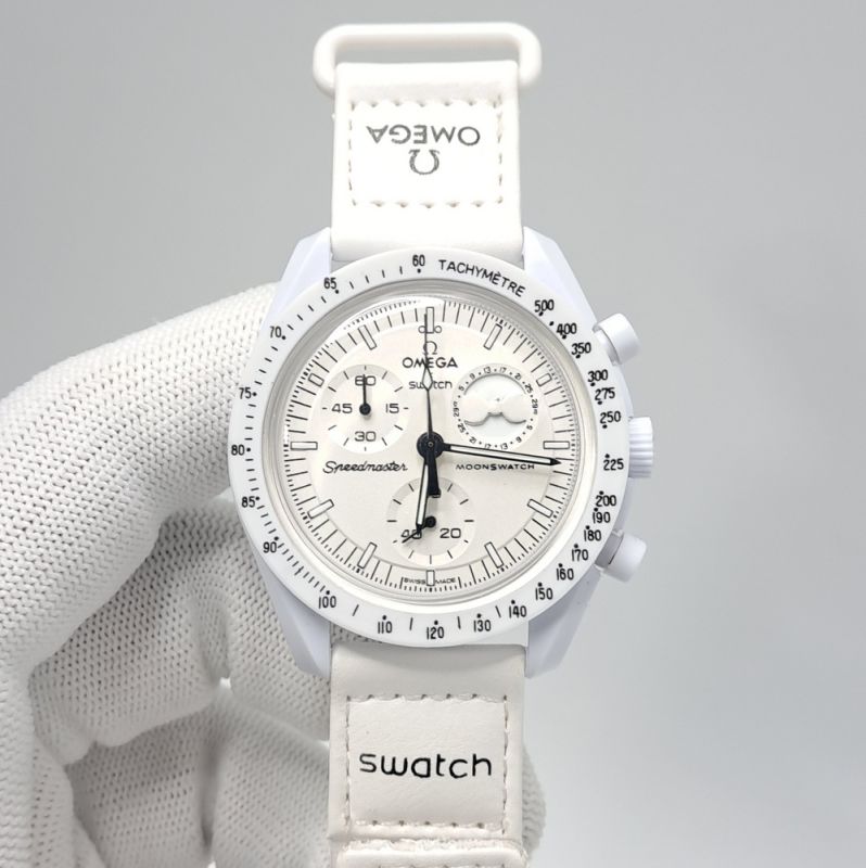 Omega Speedmaster Swatch Moonswatch Mission To The Moon Chronograph Swiss Watch