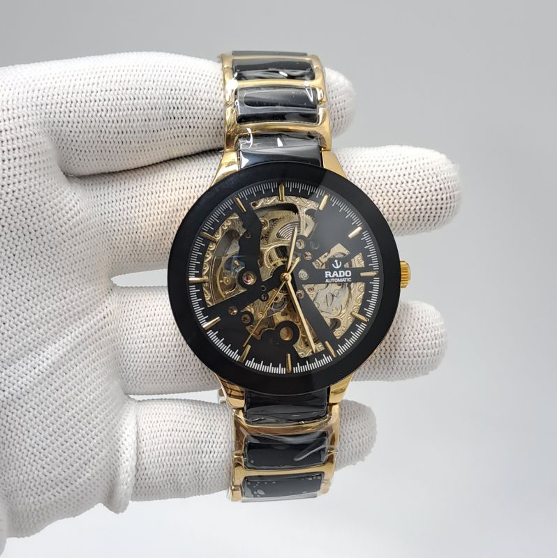 Rado Centrix Gold Skeleton Dial Swiss Automatic Watch