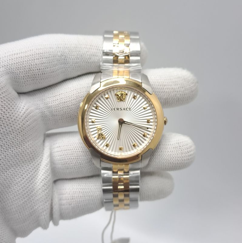 Versace Audrey Dual Tone Silver Dial Store Quality Swiss Watch