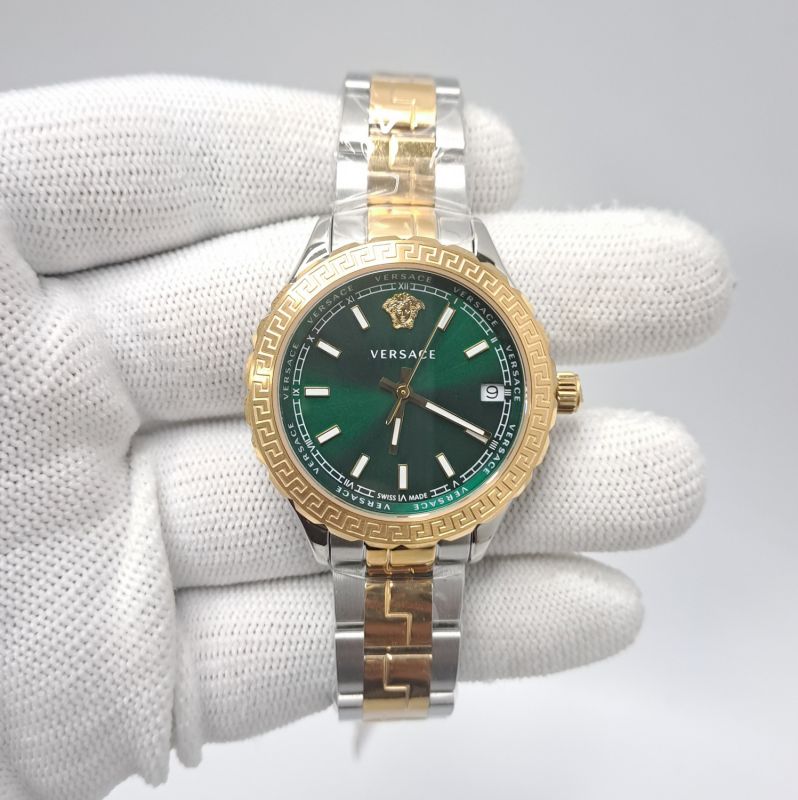 Versace Hellenyium Dual Tone Green Dial Store Quality Swiss Watch