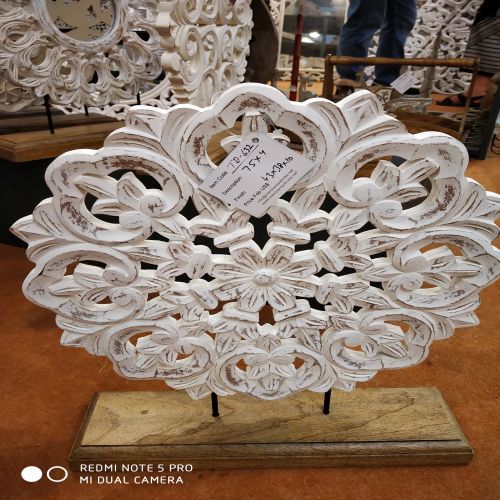 Decorative MDF Tabletop Display Floral Carving Panel