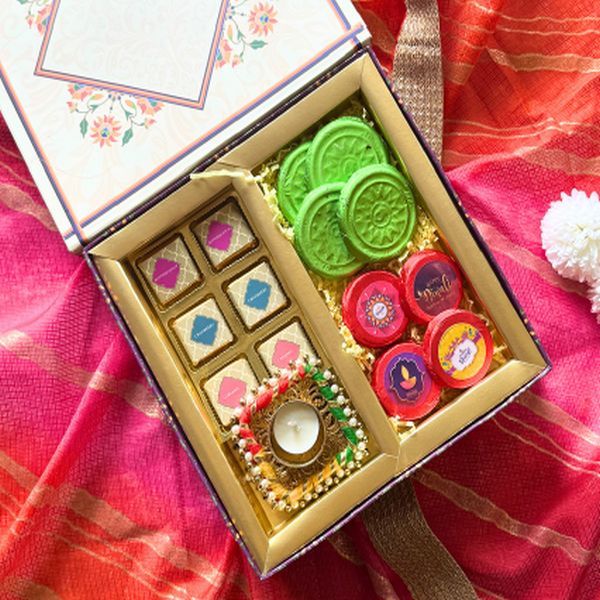 Chocolate Treat Diya Gift Box