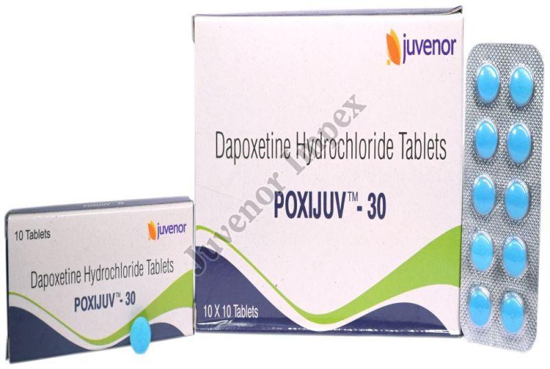 Dapoxetine Hydrochloride 30mg Tablets, Brand Name : Poxijuv