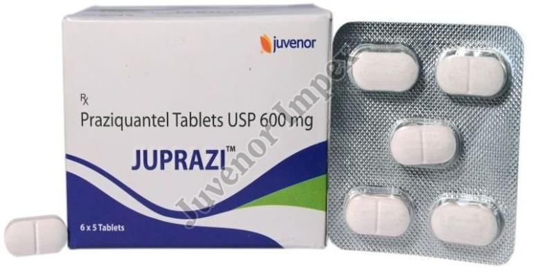 Praziquantel 600mg Tablets, Brand Name : Juprazi