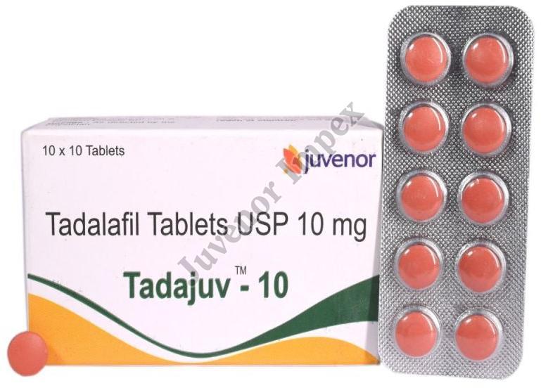 Tadalafil 10mg Tablets, Brand Name : Tadajuv, Packaging Type : Box