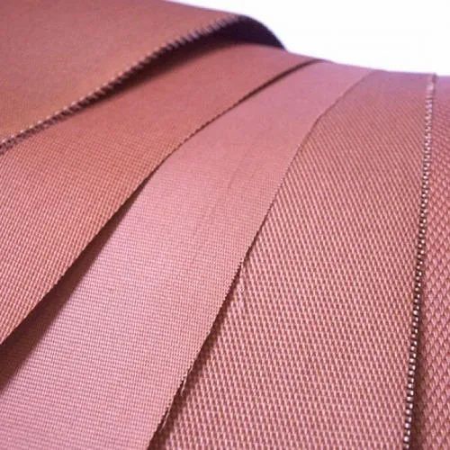 Nylon Conveyor Belt Fabric, Color : Brown, Packaging Type : Roll
