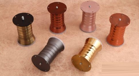 Metal & Rubber Paper Doom Sofa Legs, Shape : Round, Length : 3