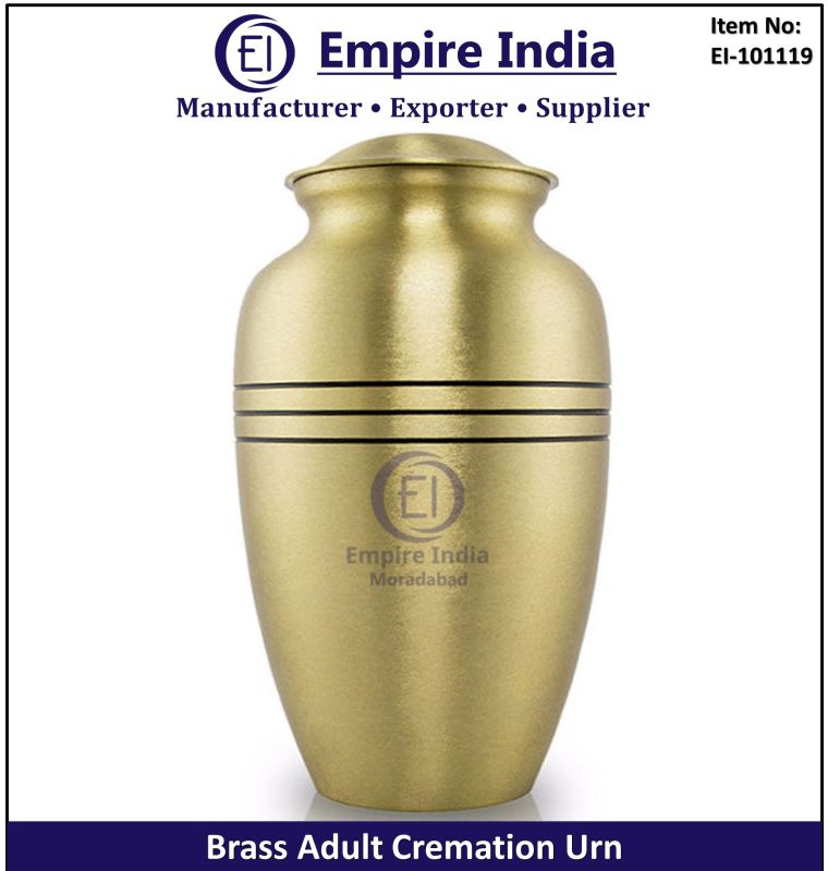 Classic Line Polished Brass Adult Cremation Urn