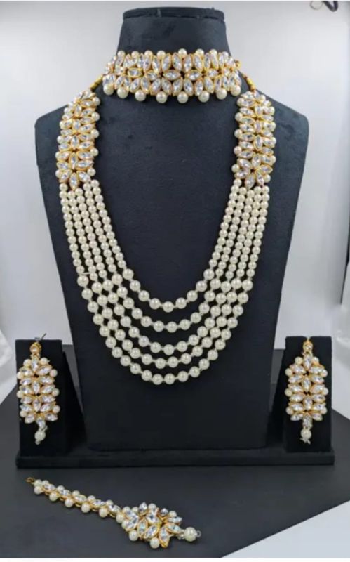 Elegant Kundan & Pearl Bridal Choker Set