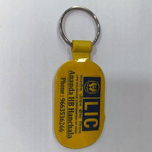 Promotional Yellow Keychain with Professional Logo
