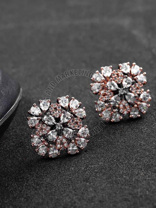 American Diamond Stud Earring Set