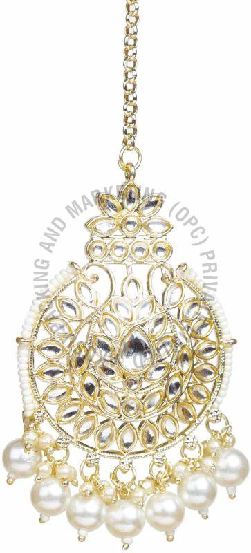 Designer Pearl Drop Maang Tikka