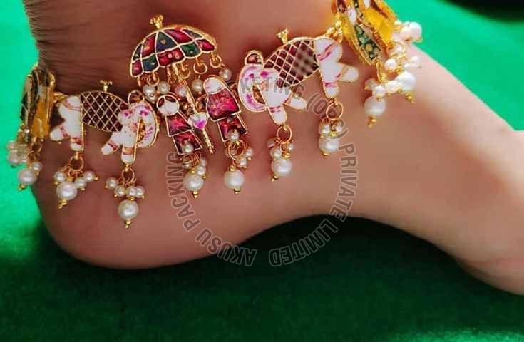 Meenakari Handcrafted Bridal Payal Set
