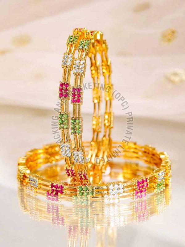 Multi Color Crystal Stone Bangle