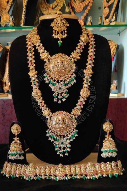 Multi Stone Antique Bridal Jewellery Set