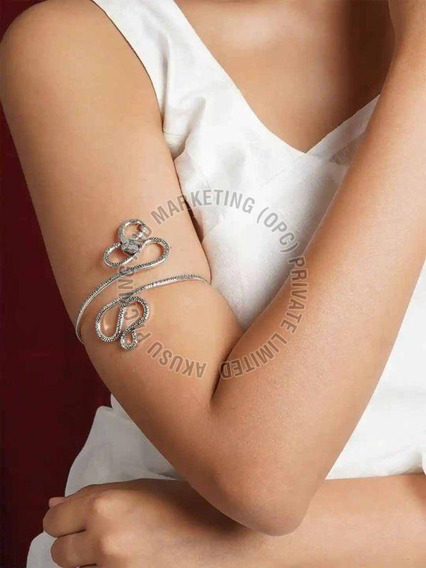 Oxidized Silver Plated Armlet