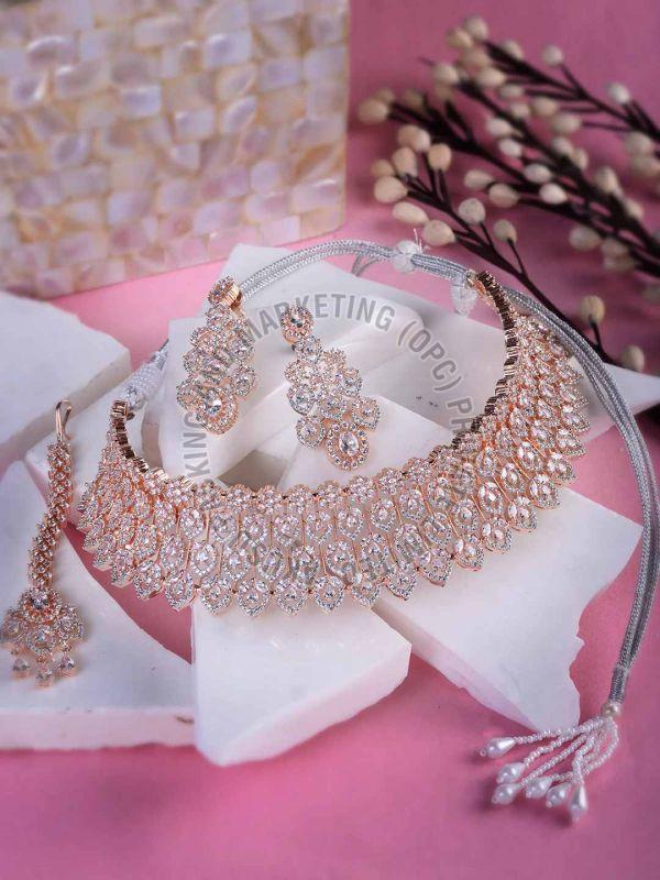 Rose Gold Plated Bridal Jewellery Set