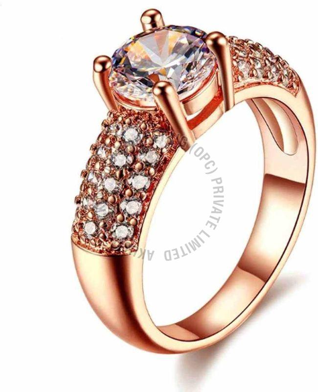 Rose Gold Plated Engagement Ring