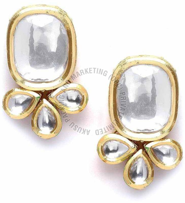 Traditional Polki Stone Stud Earring