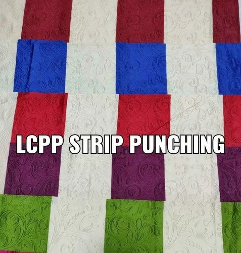 Long Crush Print Punching Strip Curtain Fabric