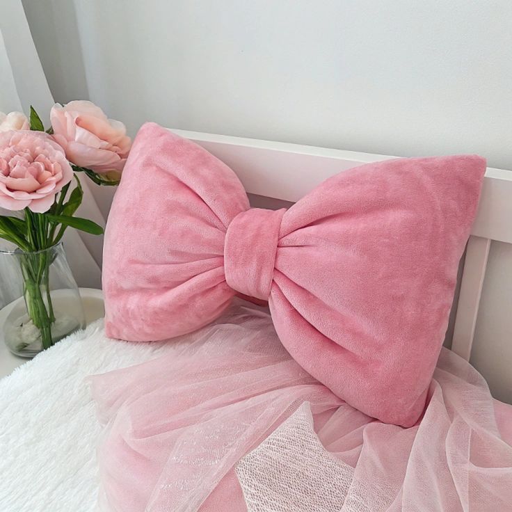 Blush Bow Comfort Pillow