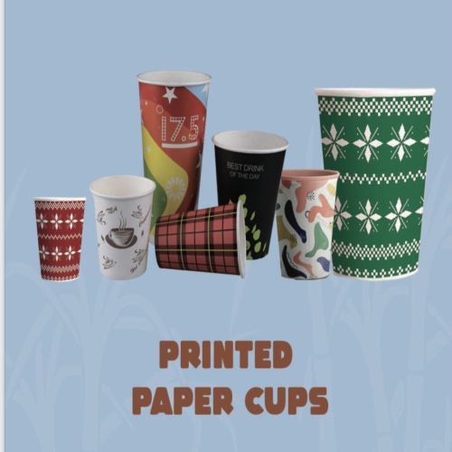 Disposable Printed Paper Cup for Hot Cold Beverages