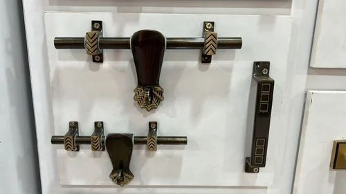 Brass Antique Main Door Aldrop and Handle Set