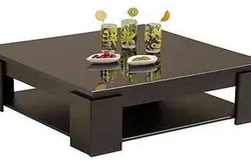 Wooden Square Center Table, Color : Grey for Living Room Furniture