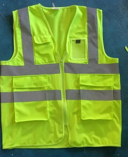 Safety Jacket, Color : Bright Yellow Or Orange for Industrial