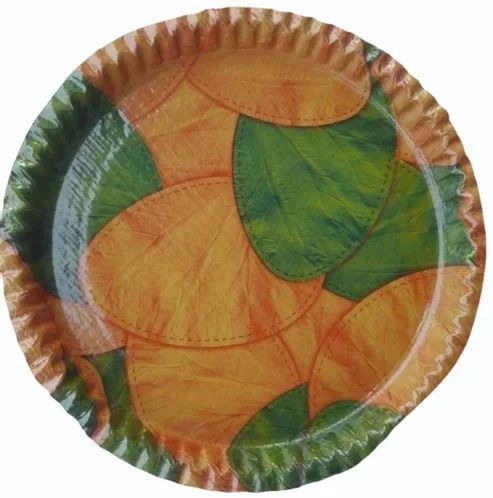 18 Inch Disposable Printed Paper Plate, Color : Assorted