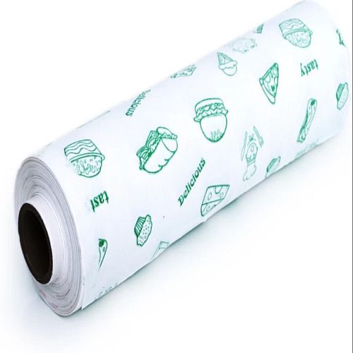 White Printed Butter Paper Roll