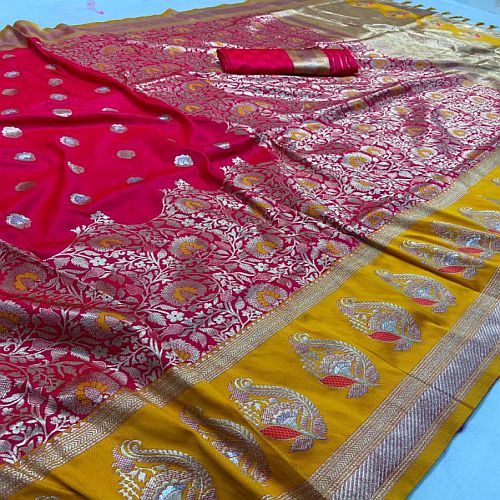 Beautiful Zari Work Banarasi Silk Saree