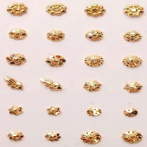Metal Emboss Nose Pin, Color : Golden