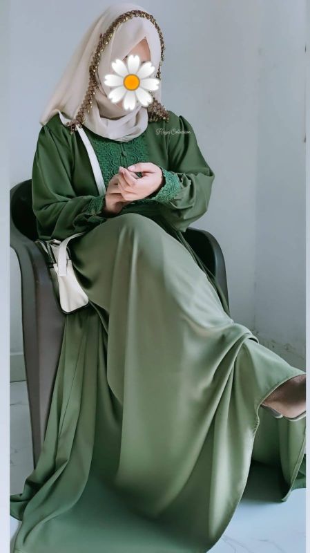 Modest Olive Green Abaya