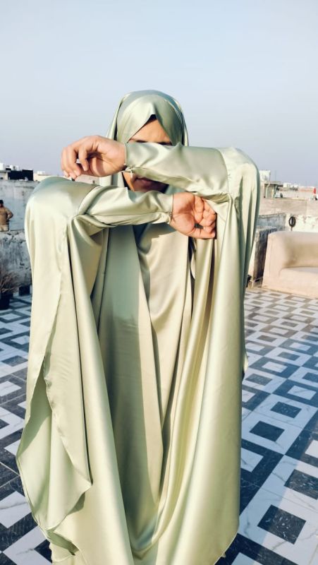 Premium Satin Jilbab Set