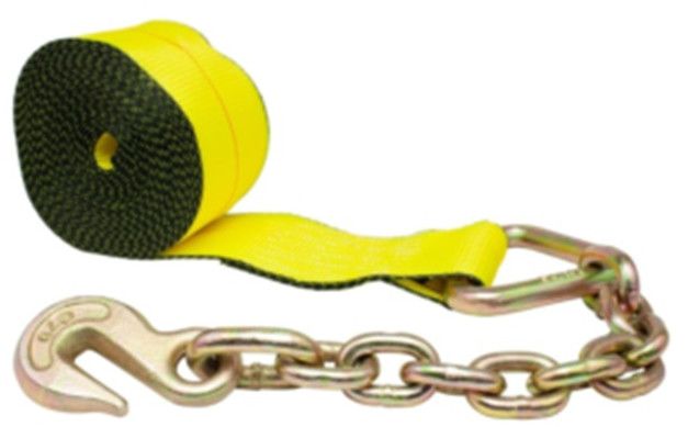 Winch Straps Operated With Chain End & Grab Hook